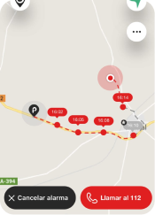 Llama a la policía desde la app | Komobi Tracker
